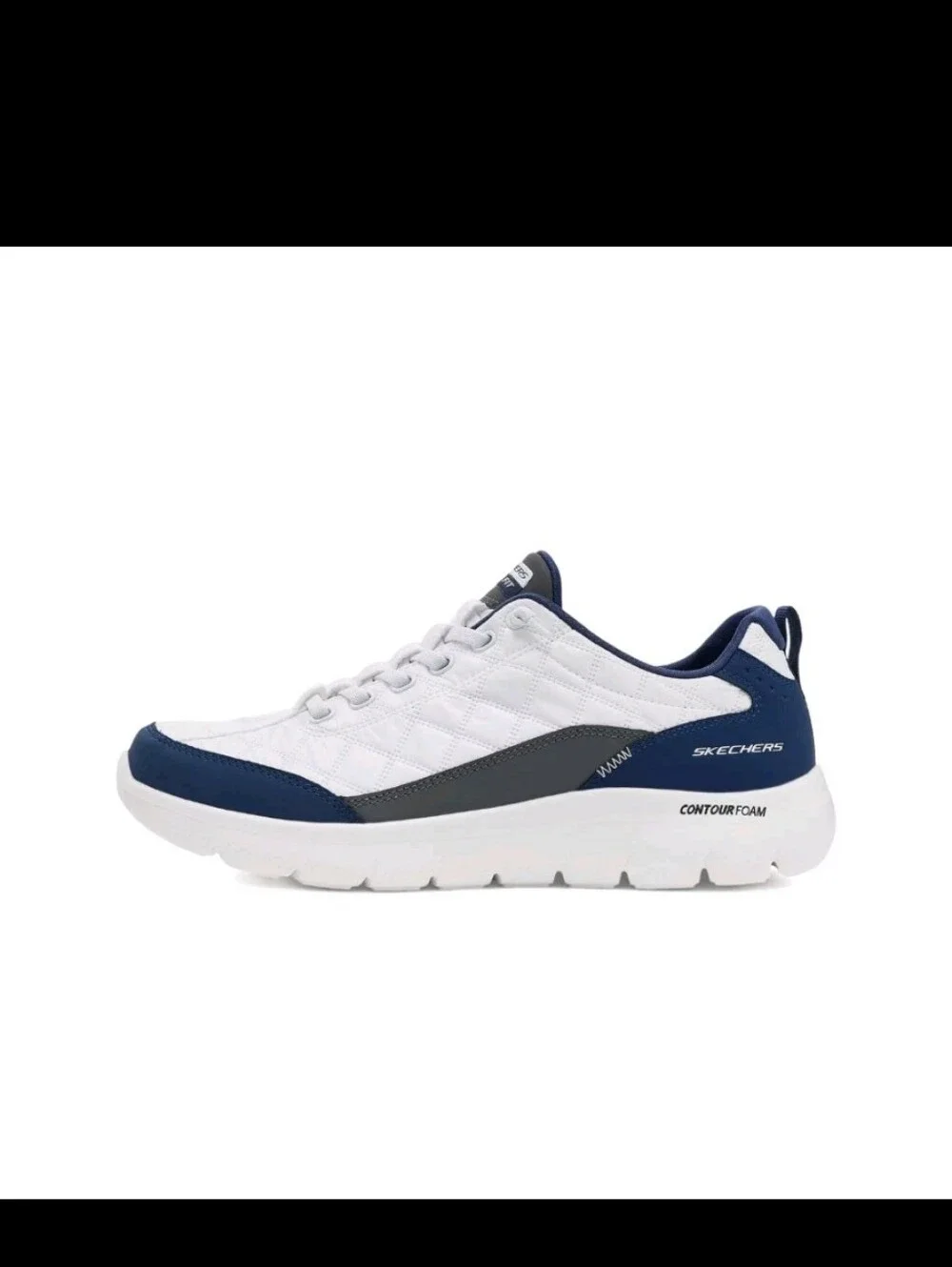 Skechers Summits Contour Foam Cozy Fit Men's Walking Shoes - White Navy